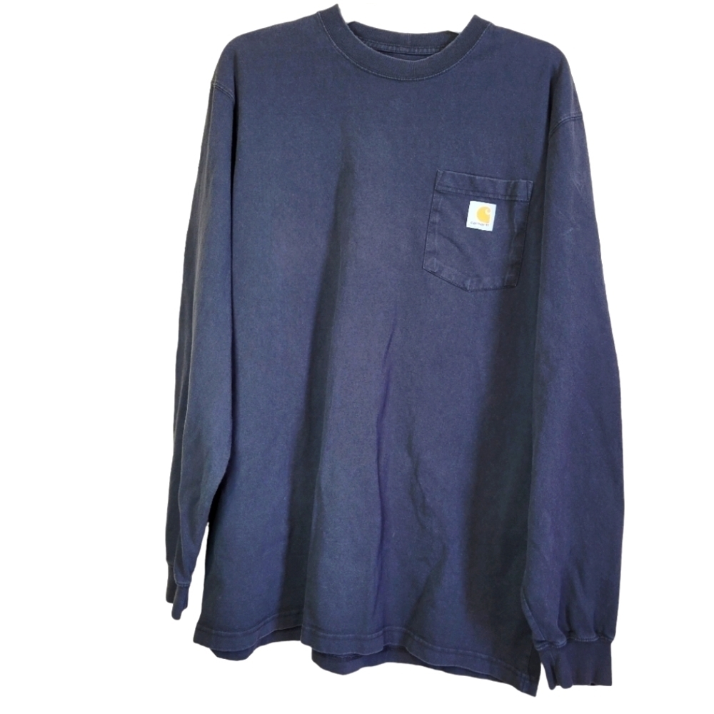 CARHARTT Long Sleeve Black Heavy Duty Tee SZ Large Tall